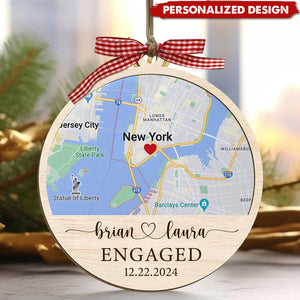 Our Exclusive Memories - Personalized Map Ornament - A Gift For Couples