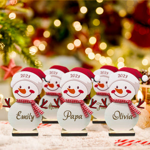 Christmas Is Where Cutest Snowman Of All - Personalized Freestanding Snowman