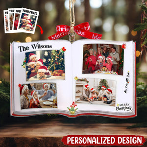 Photo Book Shaped Ornament-Customizable Gifts for Christmas Tree