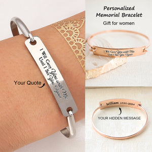 Personalised Engraved Memorial Bracelet, Memorial Bracelet for Loss of Loved One