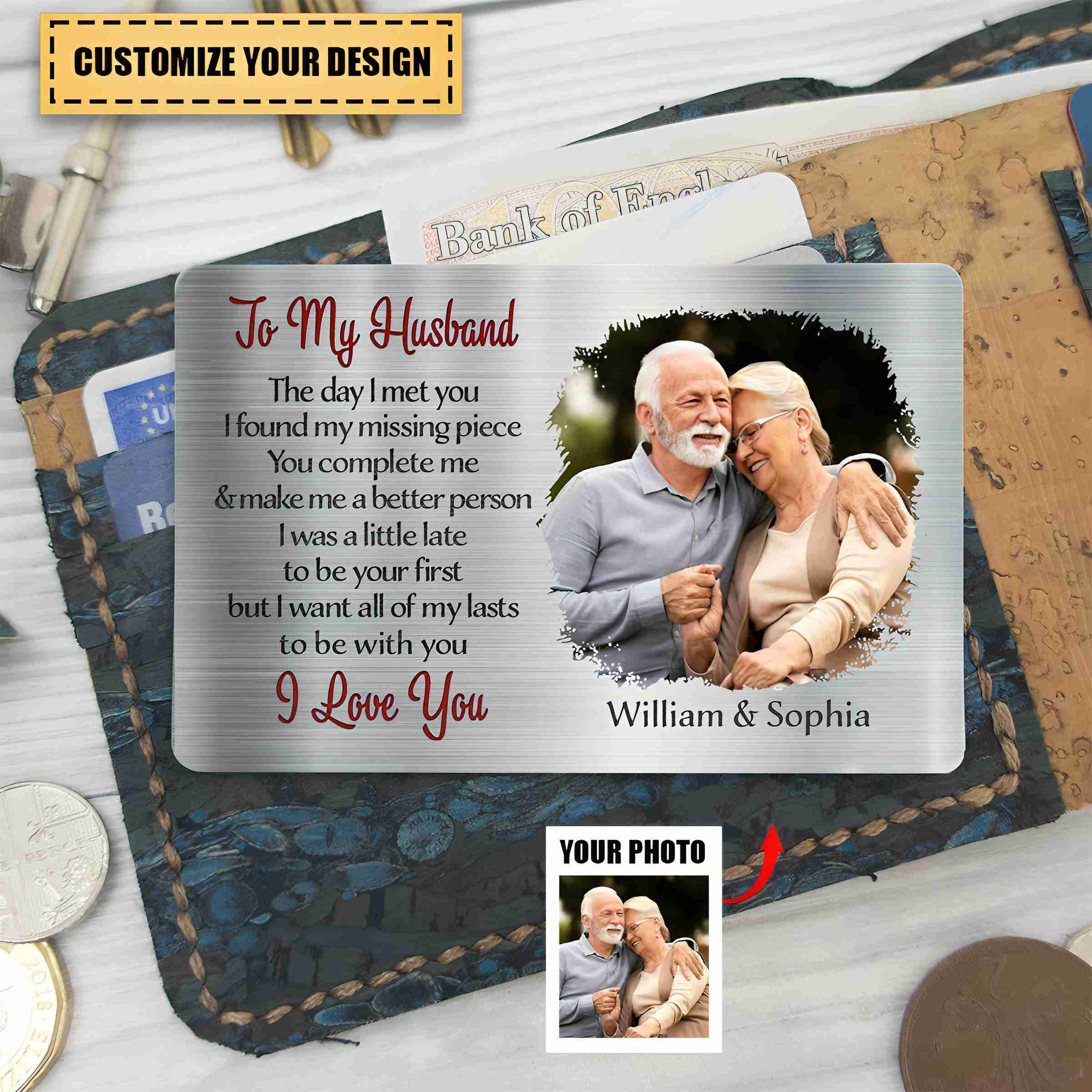 All Of My Lasts To Be With You - Gift For Couples, Husband, Wife - Personalized Wallet Card