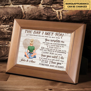 Custom Couple Horizontal Canvas -The Day I Met You I Have Found The One Whom My Soul Loves