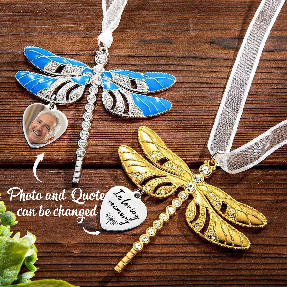 Personalized Dragonfly Memorial Ornament for Loss of Loved One