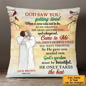 Personalized Memo God's Garden Must Be Beautiful Gift For Loss Pillow