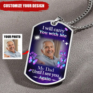 Custom Photo Walk With Me - Memorial Personalized Custom Necklace