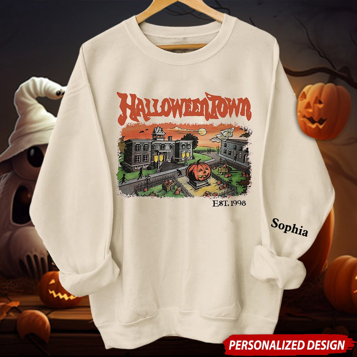 Halloweentown Est 1998 - Personalized Retro Halloween Sweatshirt