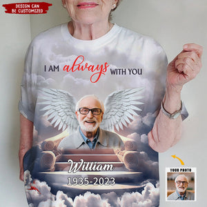 Memorial Upload Photo Wings, In Loving Memory In Heaven Personalized 3D T-shirt