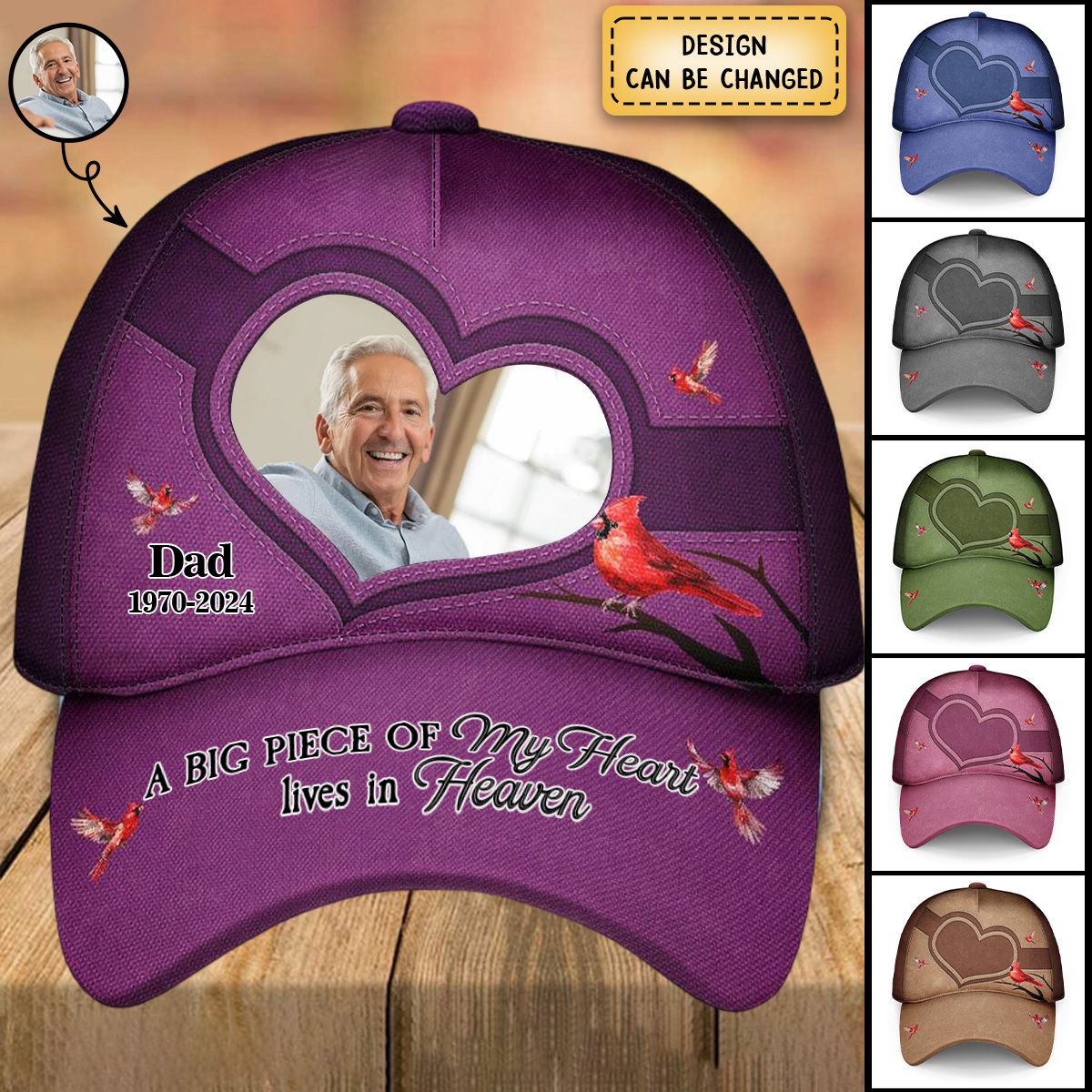 Custom Photo Memorial I'll Carry You With Me Until I See You Again - Personalized Classic Cap