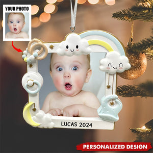 Personalized Baby's Christmas Picture Frame Christmas Ornament