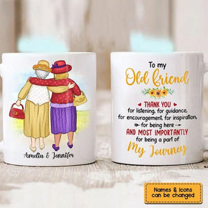 Gift For Senior Friendship Thank You For Being A Part Of My Journey Mug