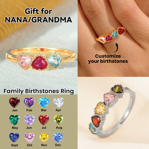 Women's Rings Simple Fashion Heart Shape Love Birthstone Ring