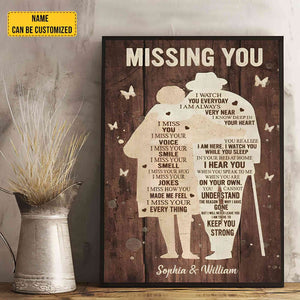 Missing You  - Personalized Vertical Poster-Memory Gift