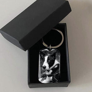 Never Walk Alone Pet Memorial Metal Keychain, Pet Loss Gift