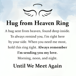 Personalized Hug From Heaven Memorial Ring