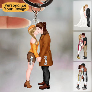 Personalized Acrylic Keychain - Gift For Basketball Couple