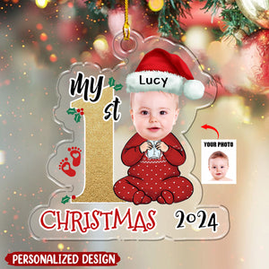 Newborn's First Christmas-Personalized Custom Pendant Can Upload Photo