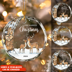 Married Little Christmas – Personalized Couple Ornament