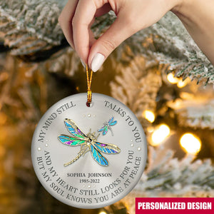 My Mind Still Talks To You-Personalized Condolences Ornament