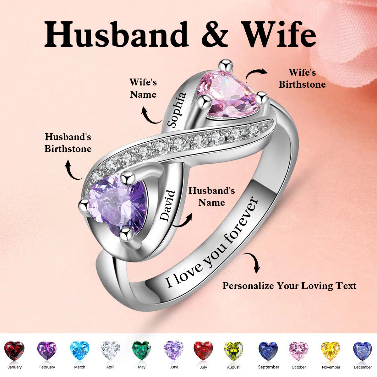 I Love You Forever - Personalized Infinity Promise Ring