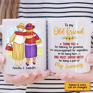 Gift For Senior Friendship Thank You For Being A Part Of My Journey Mug