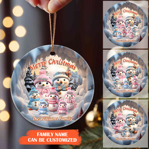 Personalized custom 3D Breakout Ornaments - Christmas for family with children Ornament