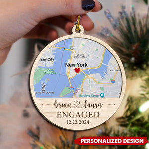 Our Exclusive Memories - Personalized Map Ornament - A Gift For Couples