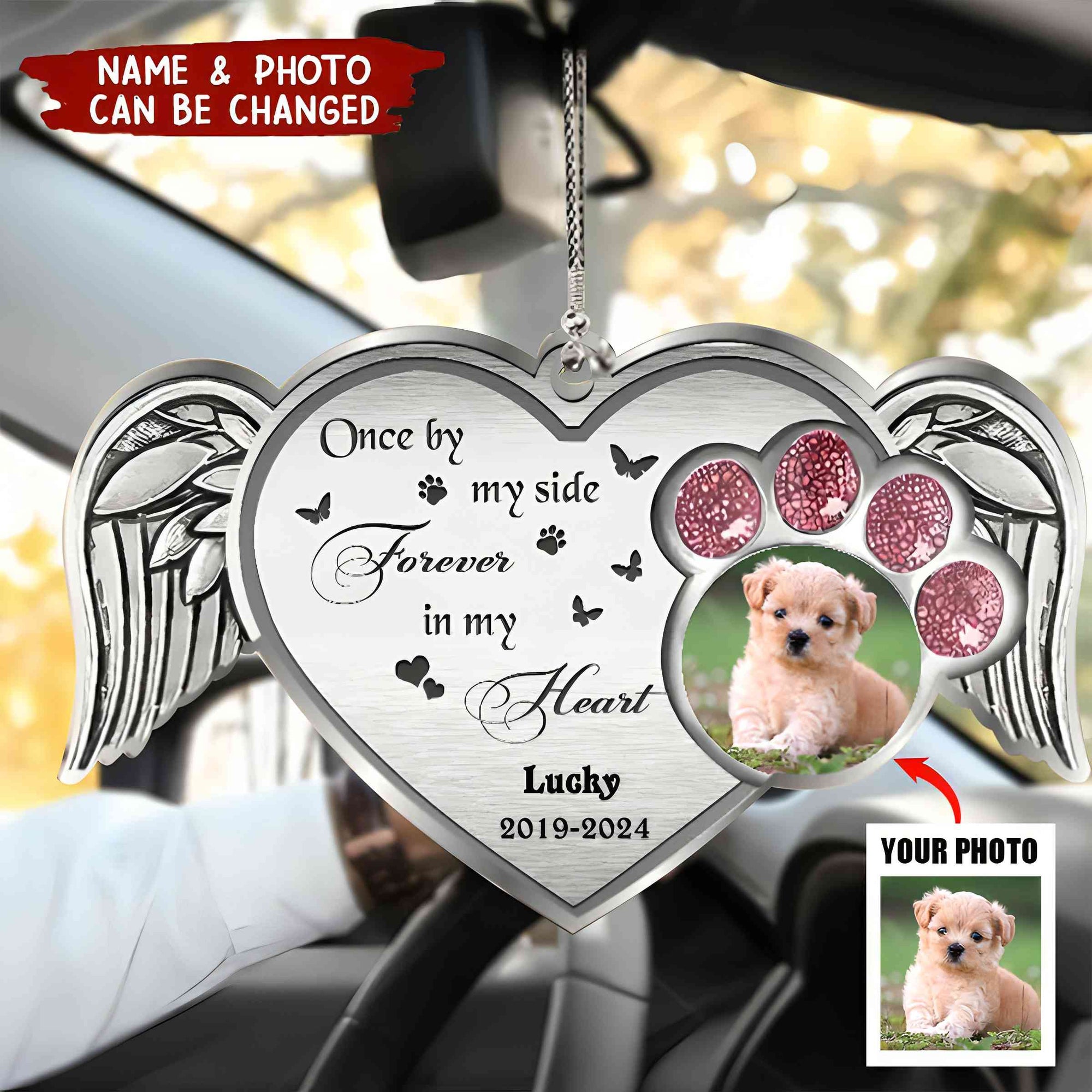You Left Paw Prints Forever On My Heart -Personalized Memorial Gift Idea For Pet Lover