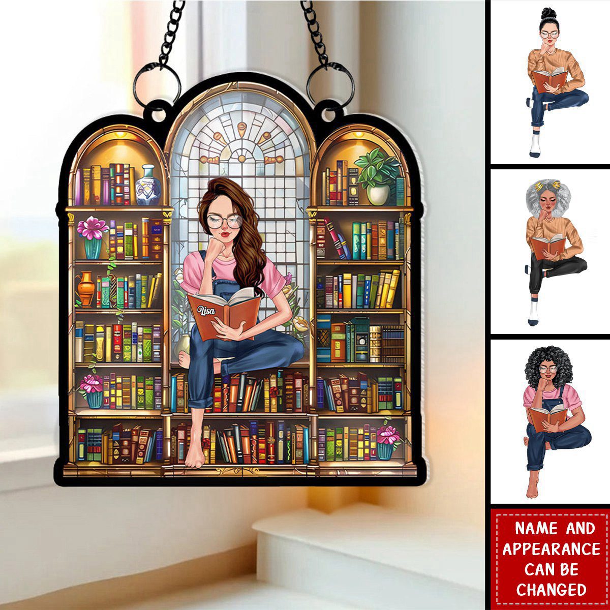 Personalized Gifts For Book Lover Suncatcher Ornament