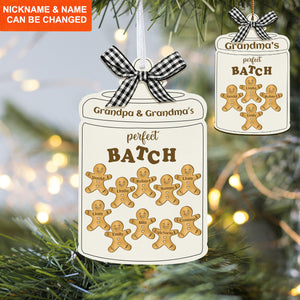 Grandma's Perfect Cookie Batch - Personalized Wooden Ornament