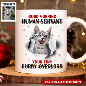 Good Morning Human Funny Style Christmas - Personalized Photo Mug