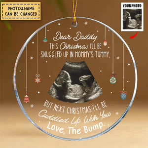 This Christmas Baby Bump To Daddy - Personalized Ornament