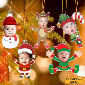 Baby Christmas Gifts - Personalized Custom Upload Photo Ornaments