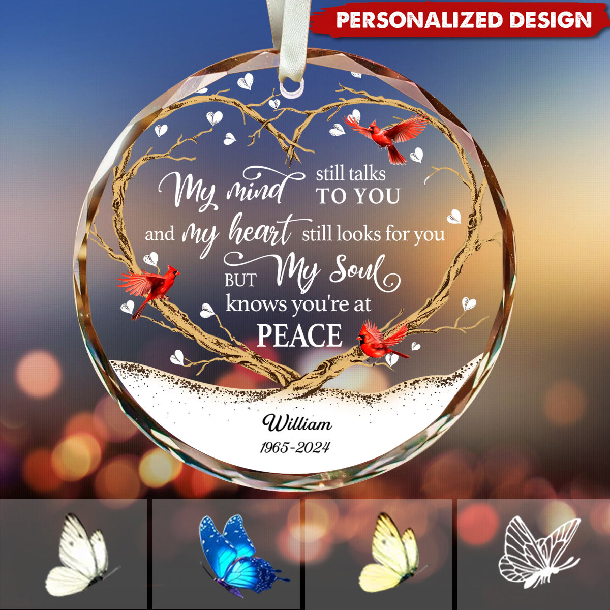 My Heart Still Looks For You-Personalized Customization Glass Ornament