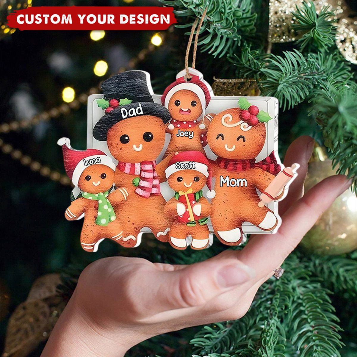 Merry Christmas - Personalized Family Christmas Ornament