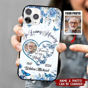 Blue Roses And Butterflies Memorial Personalized Phone Case