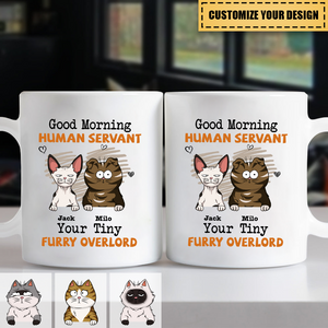 Good Morning Human Servant - Personalized Mug