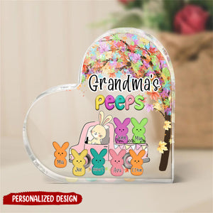 Grandma's Peeps-Personalized Rabbit Family Acrylic Plaque