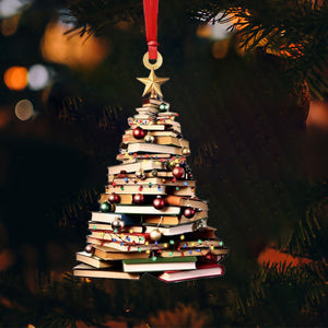 Christmas Tree of Book Ornament, Christmas Gifts For Book Lovers