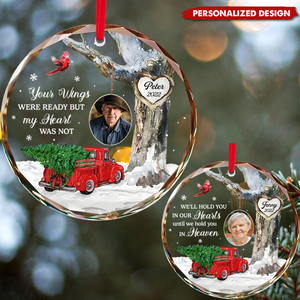 Always With You-Personalized Memorial Glass Ornament