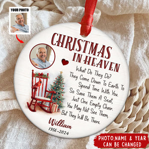 Christmas In Heaven – Meaningful Memorial Personalized Ceramic Ornament