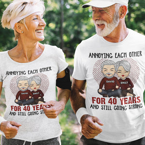 Annoying Each Other For Many Years Still Going Strong - Anniversary Gifts, Gift For Couples, Husband Wife - Personalized T-shirt