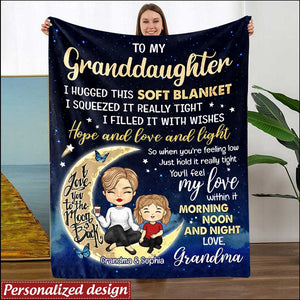 To My Lovely Granddaughter - Family Personalized Custom Blanket