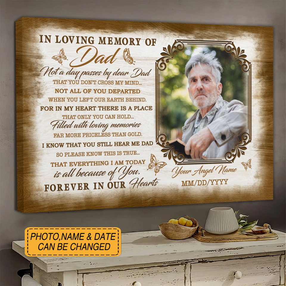 Forever in Our Heart Upload Image, Personalized Horizontal Poster - pixisid