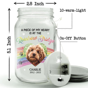 Custom Photo Always Shine In My Heart - Memorial Personalized Custom Mason Jar Light - Sympathy Gift For Pet Owners