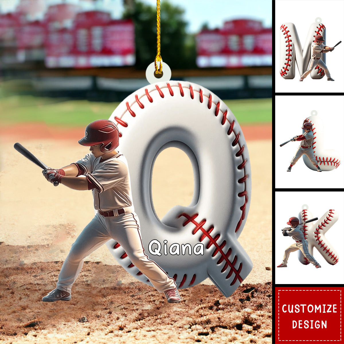 Best Player Ever - Personalized Baseball Ornament