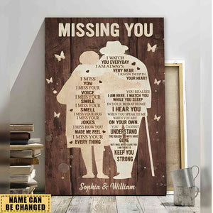 Missing You  - Personalized Vertical Poster-Memory Gift