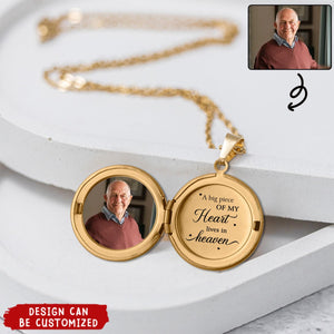 Personalized Locket Necklace With Photo, Customized Memorial Gift