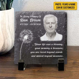 You Are Loved Beyond Words - Personalized Memorial Stone - Upload Image, Memorial Gift, Sympathy Gift