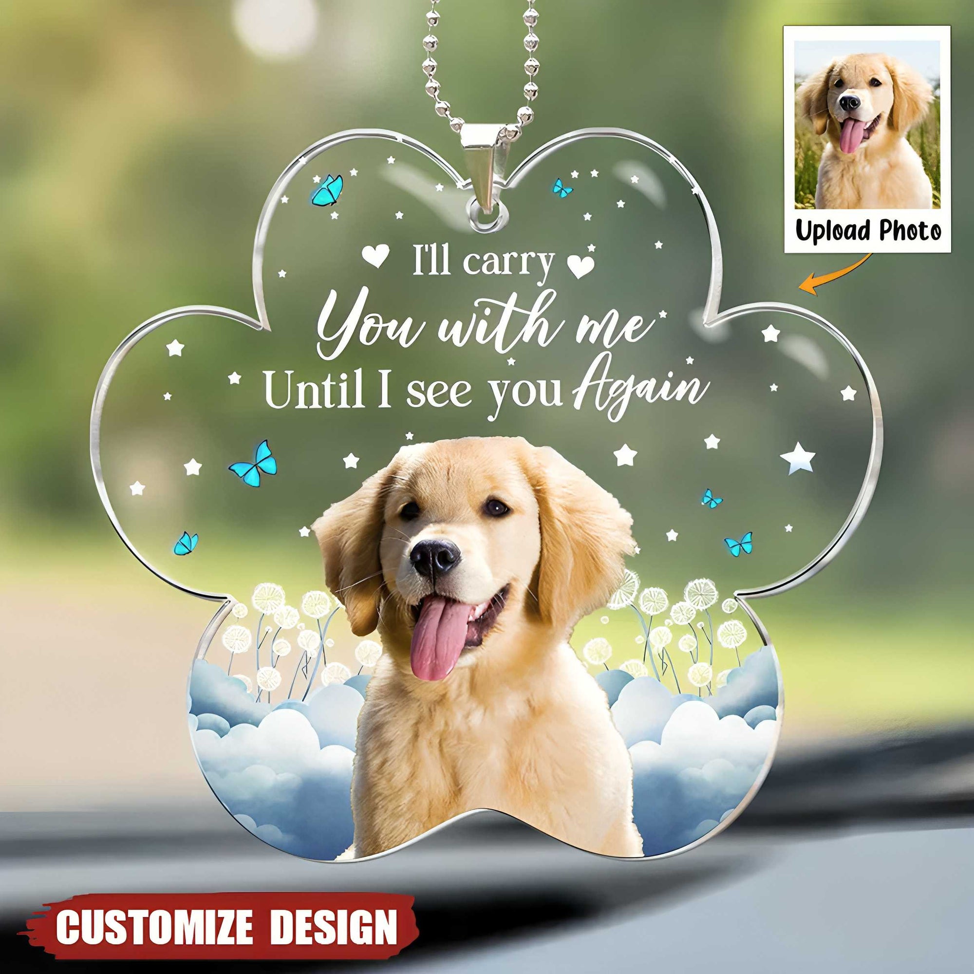 I'll Carry You With Me - Personalized Car Photo Ornament