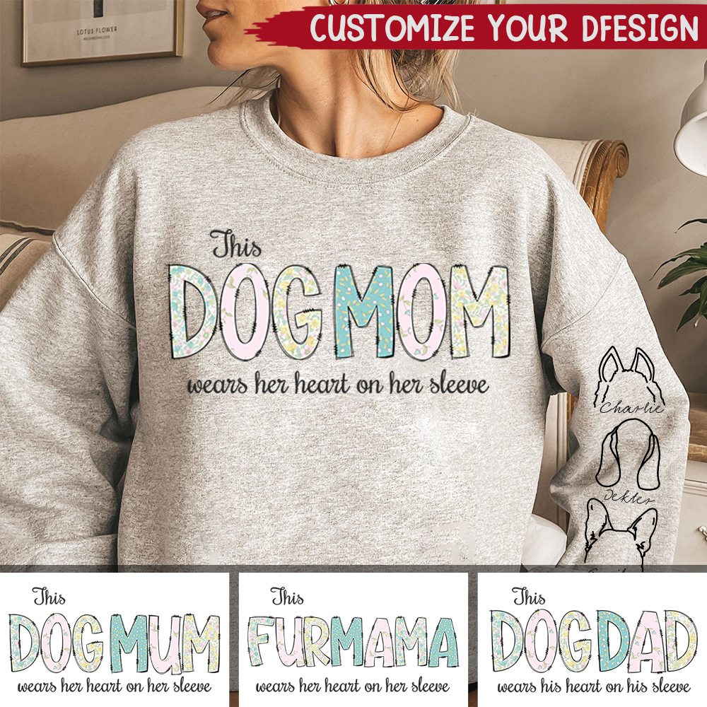 This Furmama - Dog Personalized Custom Unisex Sweatshirt With Design On Sleeve